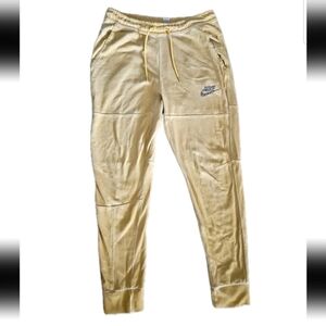 Nike Mens Faded Yellow Cotton Joggers M